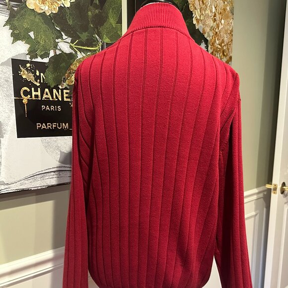 JOS.A.BANK MEN'S 1/4-ZIP PULLOVER SWEATER:PRE-OWNED BLACK or DEEP RED LARGE - Picture 14 of 16